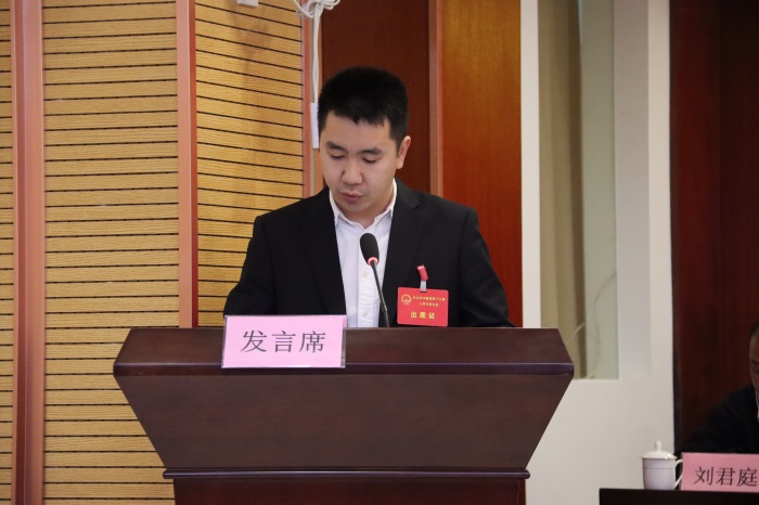 鎮(zhèn)黨委副書記、鎮(zhèn)長林霖作政府工作報告.JPG